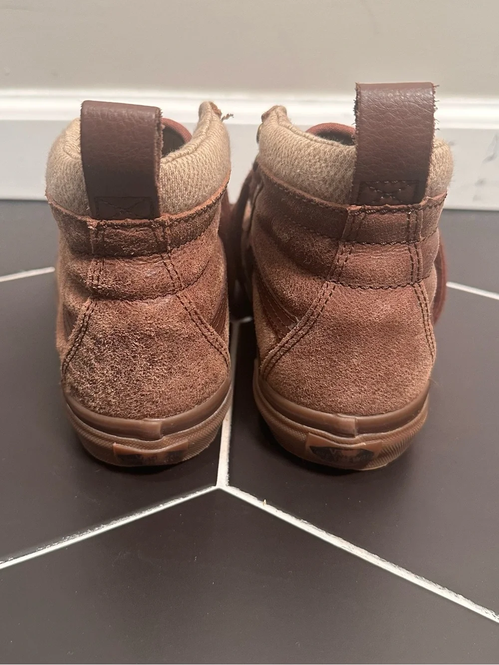 Vans Sk8- MTE Leather High Brown Men’s 5.5 Women’s 7 Sneakers Boot Lace Up